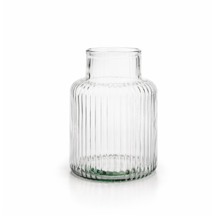 Eco ribbed vase 'gigi' h20 d14,5 cm