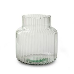 Eco ribbed Vase 'gigi' h20 d19 cm