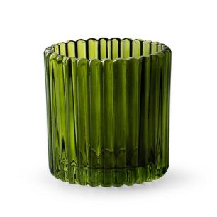 Theelichthouder 'crosby' groen h9 d9 cm