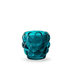 Tealightholder 'torre' petrol blue h7 d8 cm