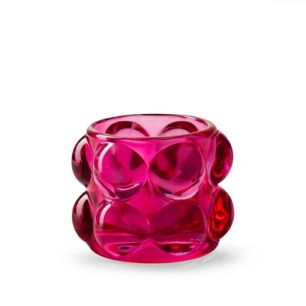 Tealightholder 'torre' fuchsia h6.5 d8.5 cm