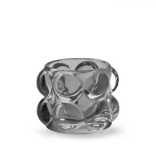 Tealightholder 'torre' smoke h6.5 d8.5 cm