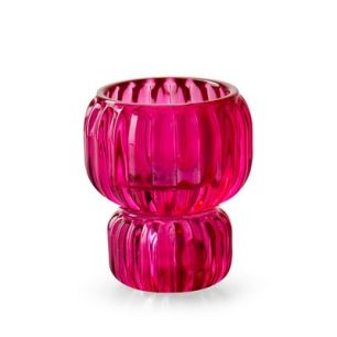 Candleholder 'torben' fuchsia h7,5 d6,5 cm