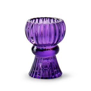 Candleholder 'thorian' purple h8 d6 cm