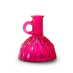 Vase with ear 'jay' fuchsia h12 d13.5 cm