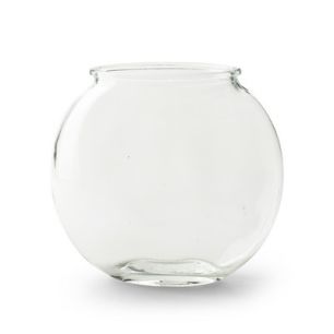 Vase oval flat 'borre' h9 d7 cm