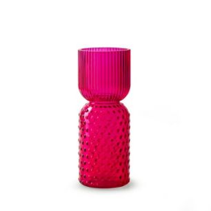 Vase 'livia' fuchsia h20 d8 cm
