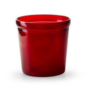 Glaspot 'pottz' rood h12,5 d12,5 cm