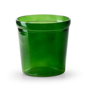 Glaspot 'pottz' groen h12,5 d12,5 cm