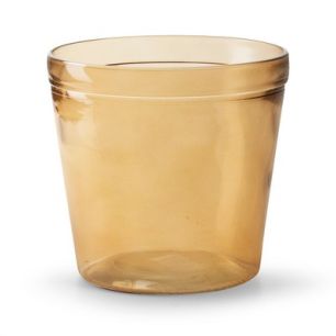 Glaspot 'pottz' beige h13,5 d14,5 cm