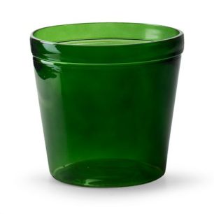 Glaspot 'pottz' groen h13,5 d14,5 cm
