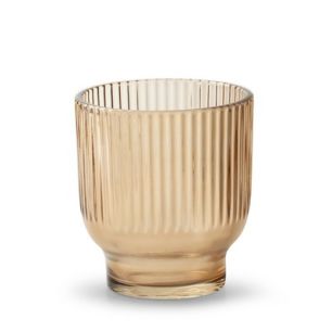 Tealightholder 'dex' beige h10 d9 cm