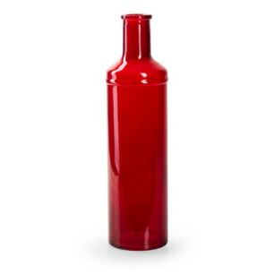 Bottle 'simplex' red h24.5 d7 cm