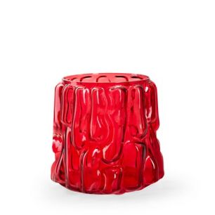 Cylinder 'odin' red h17.5 d17.5 cm