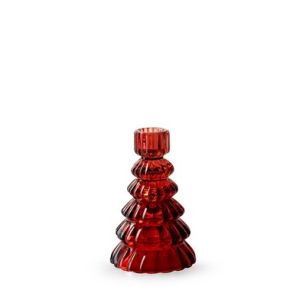 Candelholder 'jet' red h13 d8 cm