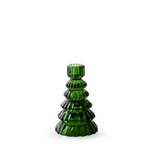 Candelholder 'jet' green h13 d8 cm