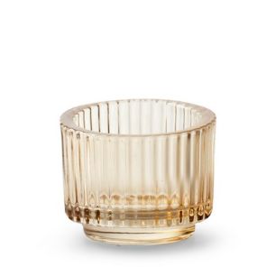 Theelichthouder 'richard' beige h7 d9 cm