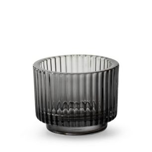 Theelichthouder 'richard' smoke h7 d9 cm