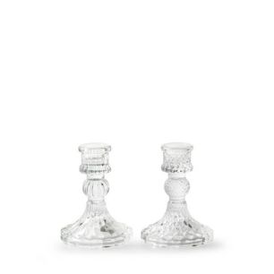 Candleholder 2-ass 'selma' h10,5 d8 cm