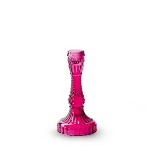 Candleholder 'sita' fuchsia h17 d8 cm