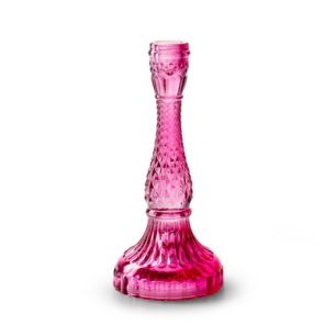 Candleholder 'sita' fuchsia h22,5 d9,5 cm