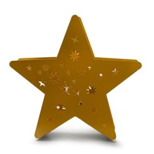 Metallstern mit Glas 'Babs' gold 40x40x10 cm