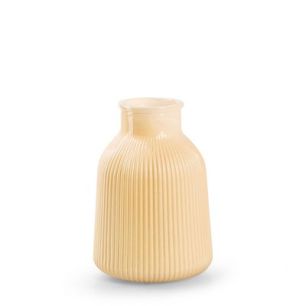 Vase 'sigrid' beige shiny h13.5 d10 cm