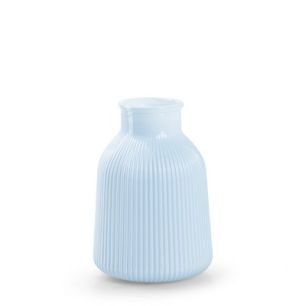 Vase 'sigrid' blue shiny h13.5 d10 cm