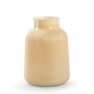 Vase 'sigrid' beige shiny h20 d15 cm