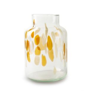 Vase 'gigi' with brown dots h25 d19 cm