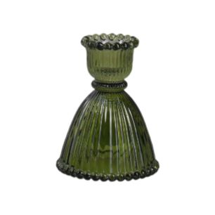 Kerzenhalter „Funky” grün h9 d7 cm