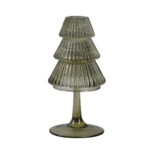 Teelichthalter „Sven” hellgrün h16 d8 cm