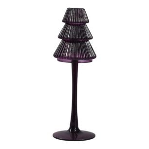 Teelichthalter „Sven” lila H 24, D 8 cm