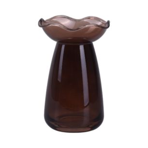 Vase „Cappu” braun h15 d11,5 cm