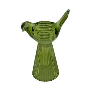 Kandelaar cassis groen h16.5 d12cm