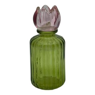 Vase fleur unique rosa rose clair h14 d6.2cm