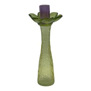 Kandelaar solis geel groen h28 d12cm