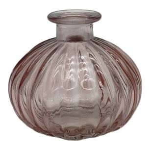 Vase petra rose clair h7.5 d8.5cm