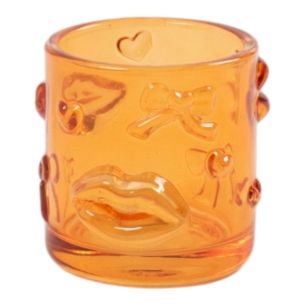 Photophore Aurelia orange h8 d8,5cm