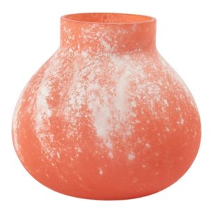 Vase Nyra corail h18,5 d19,5cm