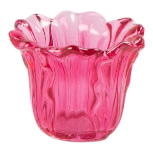 Photophore Serafina rose h7,5 d10,5cm