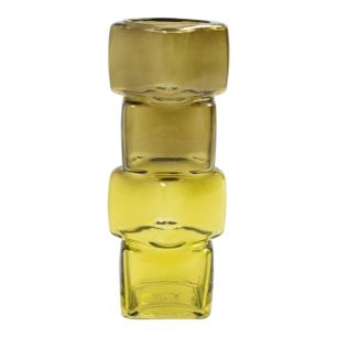 Vase Nerissa olive green h24,5 d10cm (cc)