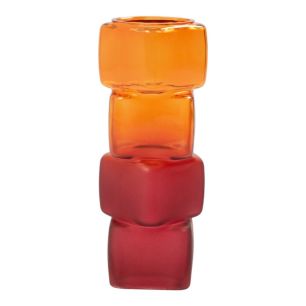 Vase Nerissa orange/pink h24,5 d10cm (cc)