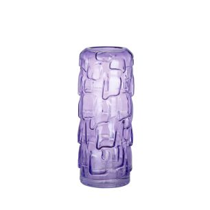 Vase Solstice purple h29 d12cm (cc)