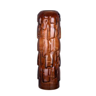 Vase Solstice brown h38,5 d12cm (cc)