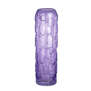 Vase Solstice purple h38,5 d12cm (cc)