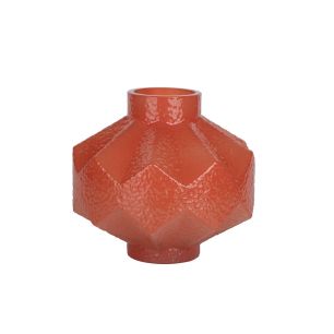 Vase Fresia coral pink h18 d20cm (cc)