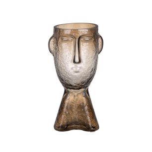 Vase Jamy taupe h23 d11cm (cc)