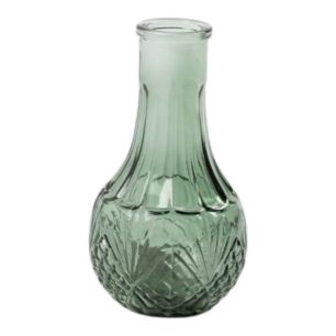 Vase bouteille Linda vert h11 d6cm