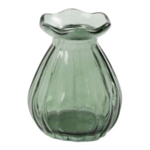 Vase bouteille Sedona vert h8,5 d6,8cm